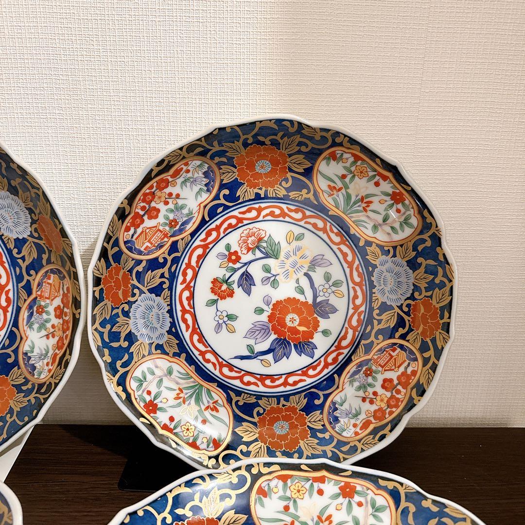 有田焼　醍醐窯　古伊万里　大皿　4枚セット　直径22cm