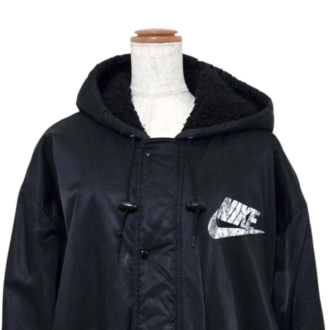 NIKE　ベンチコート【L】　ブラック　フード付き　ボア　ナイキ