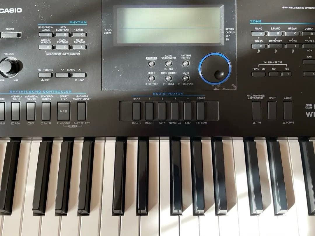 CASIO WK-6600 76鍵盤 電子キーボード 譜面台・ACアダプター付