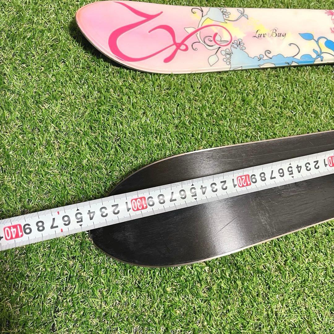 K2 かわいいピンク 女の子 ジュニアスキー板 134cm ストック棒付き