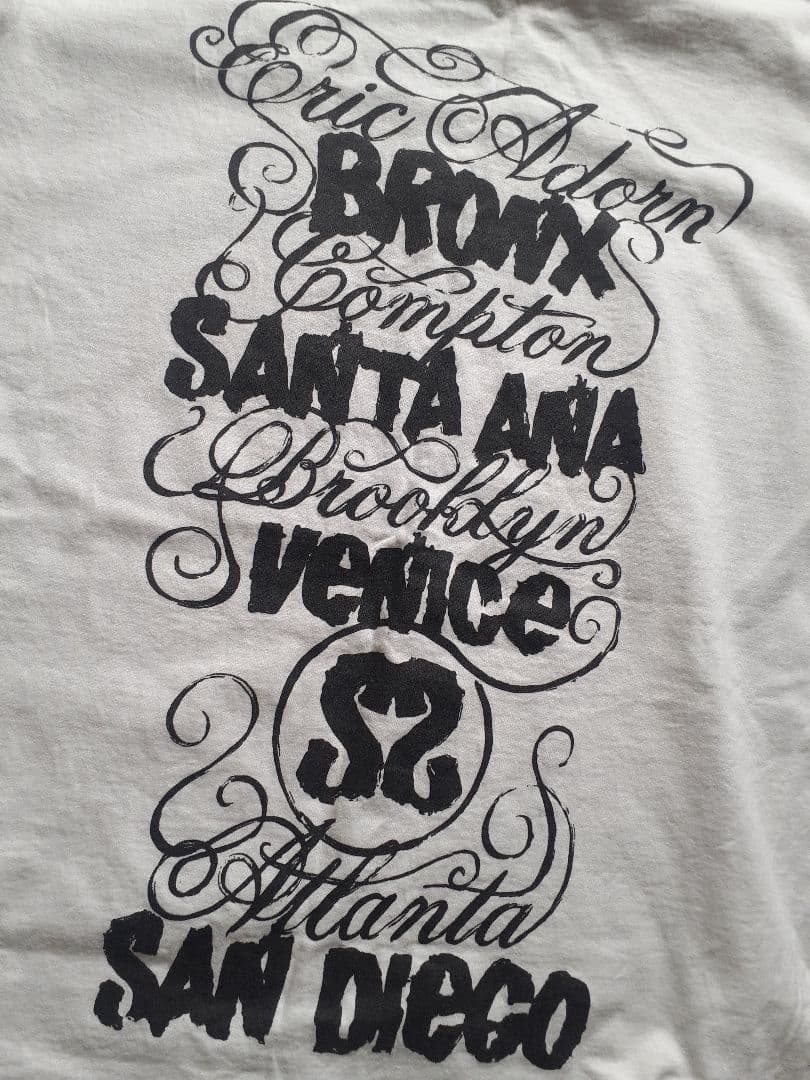 Stussy　ステューシー　×　エリックエルムズ　2006ワールドツアー　T　白