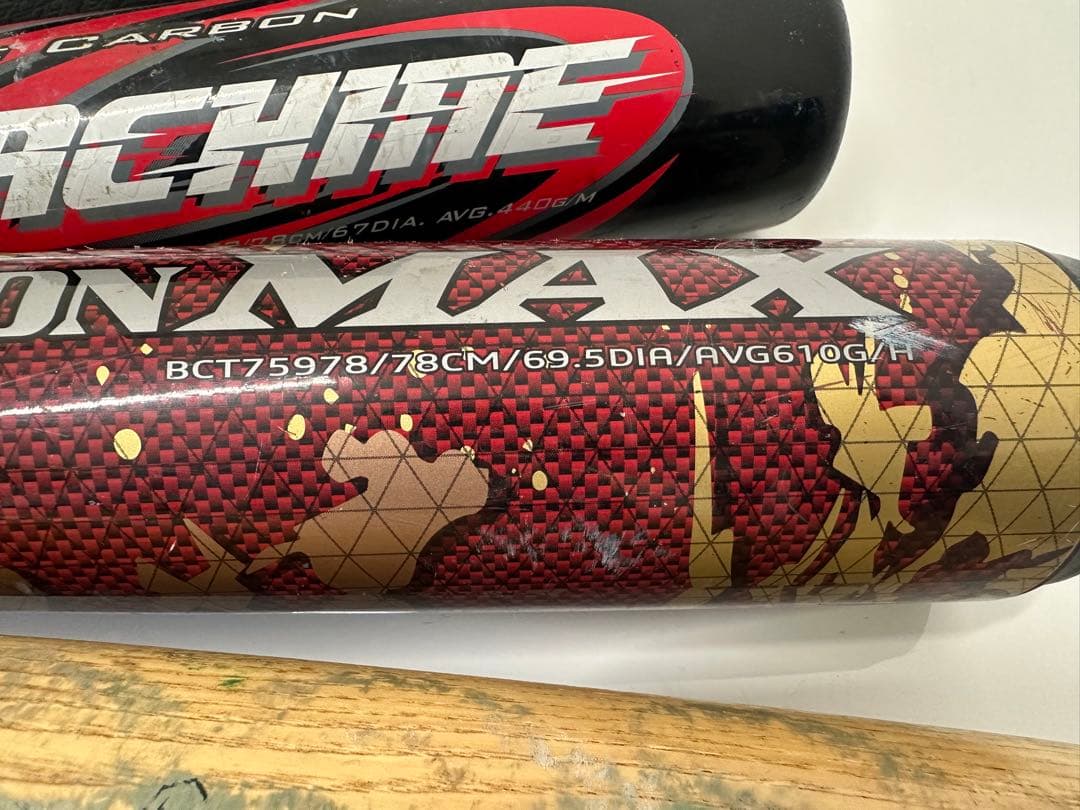 少年軟式野球バット 4本セット 中古 78cm