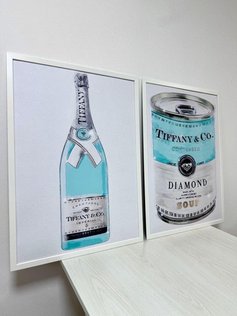 No.255フレーム付きキャンバスアート　ブランドアートポスター　Tiffany