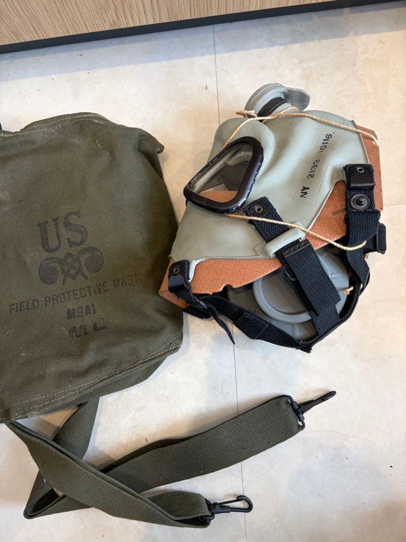 US FIELD PROTECTIVE MASK ミリタリー 実物 バッグ付き