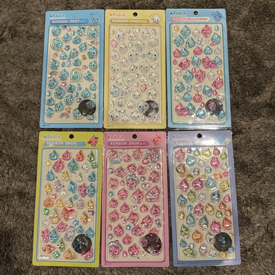 【正規品】ボンボンドロップシール しずくちゃん 6種コンプセット