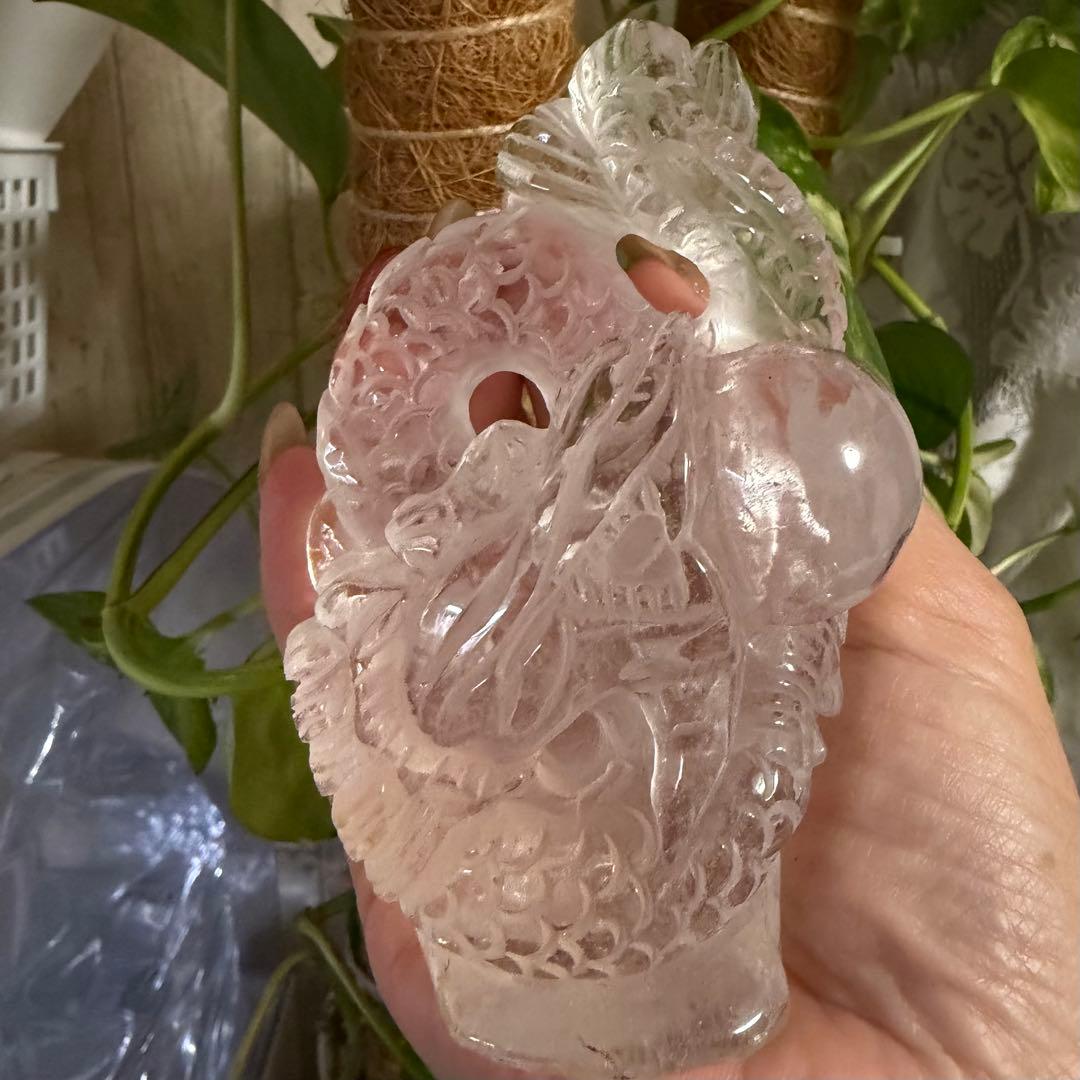 水晶龍神彫り▹◃浄化　天然石