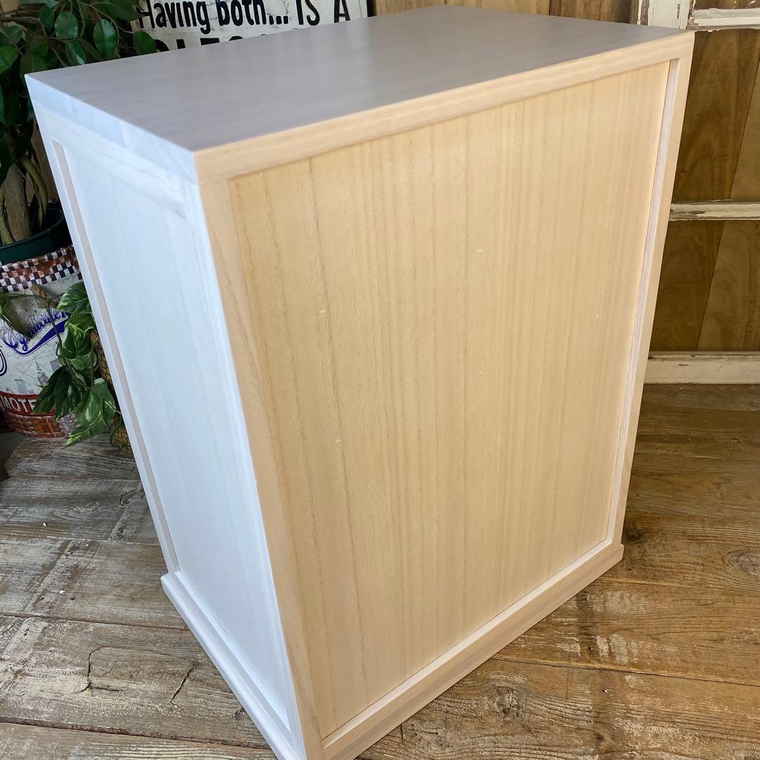 大幅値下げセール中！木製多引き出し桐チェストタンスDホワイト48㎝×65㎝縦長