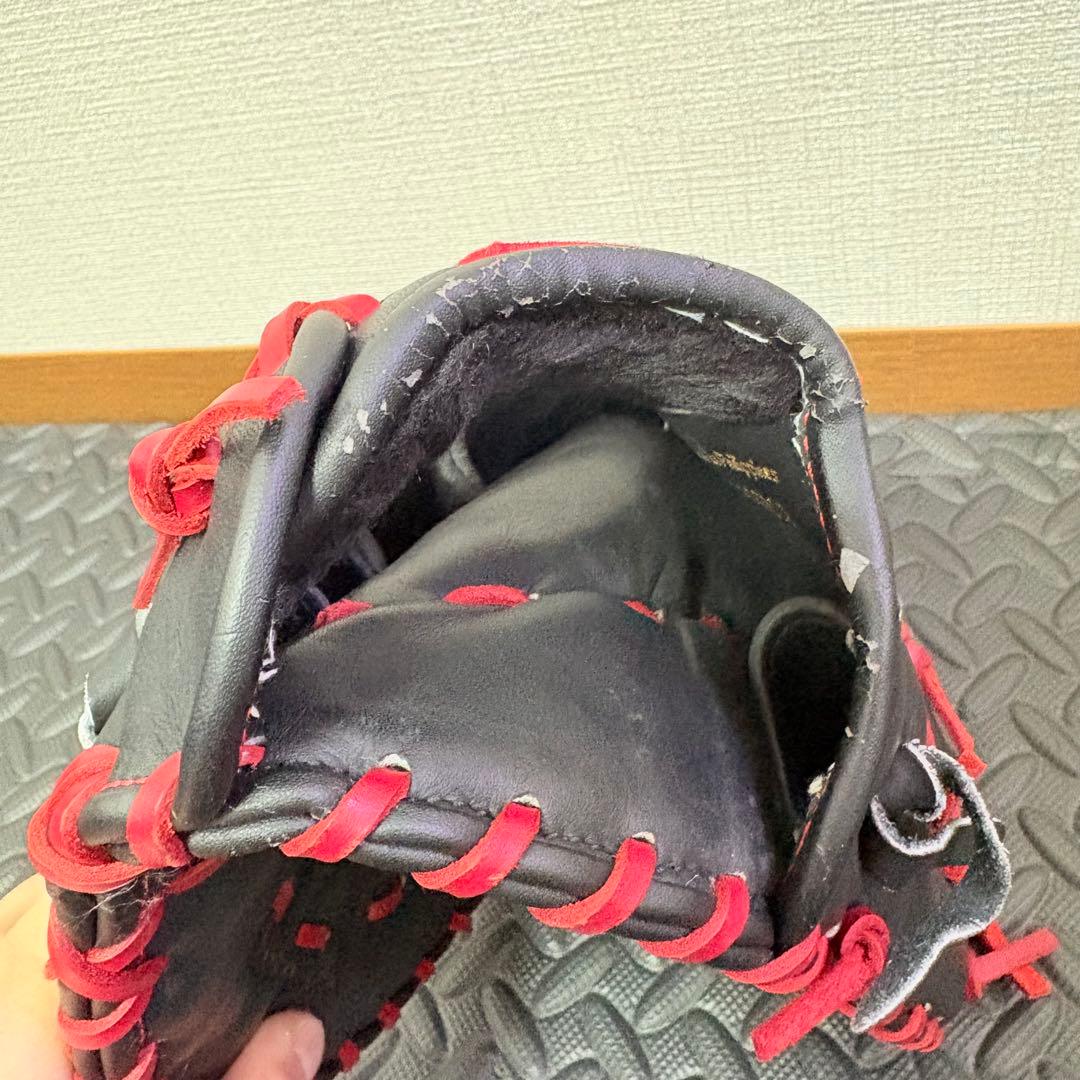 Rawlings 一般軟式ファーストミット 右投げ用 ブラック×レッド
