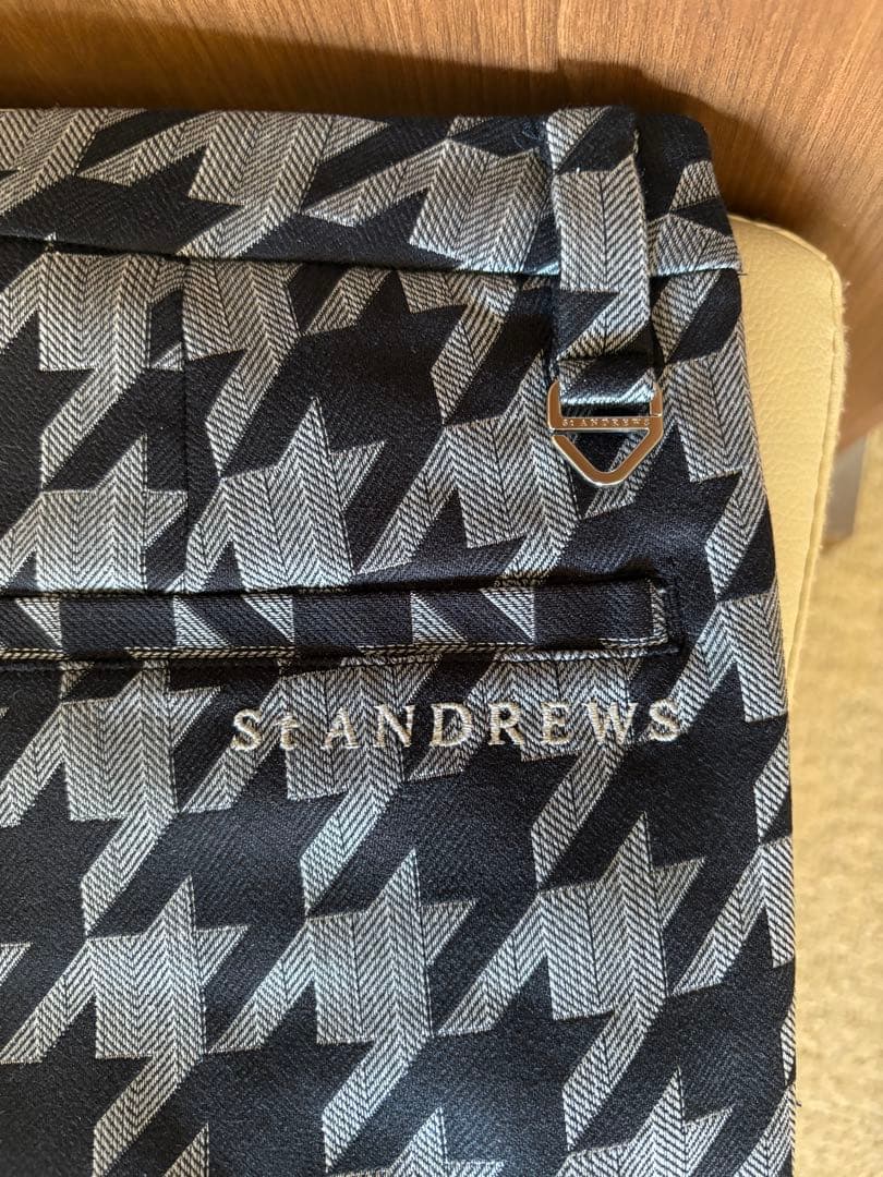 【新品・2万円値引き】SANDREWS ハウンドトゥース柄 高級パンツ
