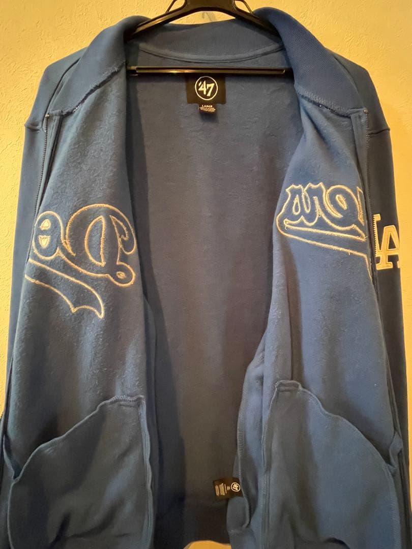 【レア】【国内未販売】47 Dodgers ジップアップジャケット 青