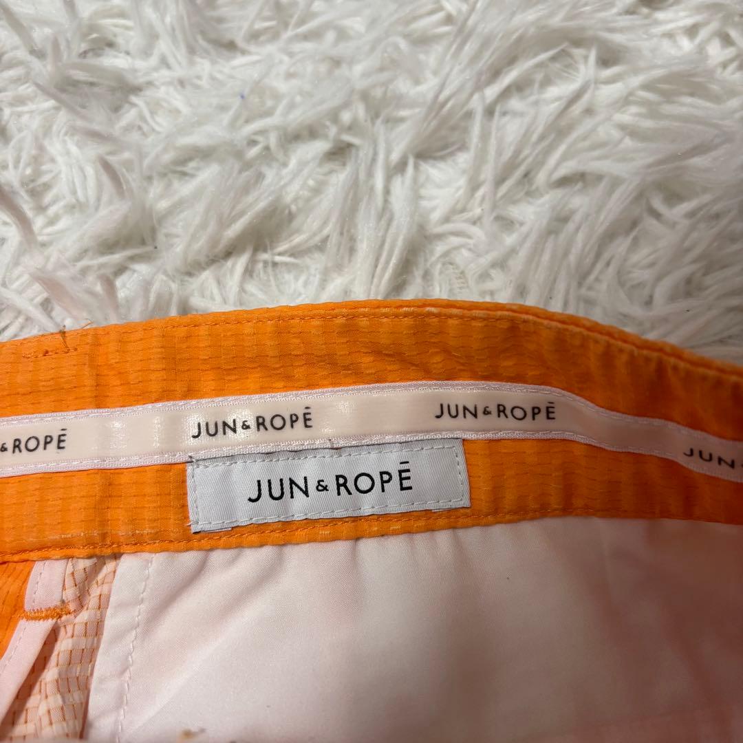 Jun&rope ハーフパンツ ショートパンツ オレンジ シアサッカー