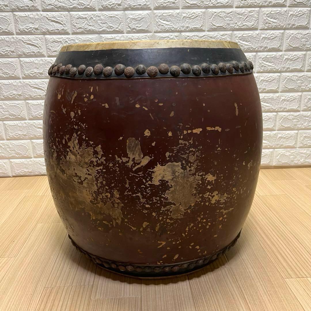和太鼓 長胴太鼓 和楽器 お祭り 1尺3寸 くり抜き胴 アンティーク レトロ