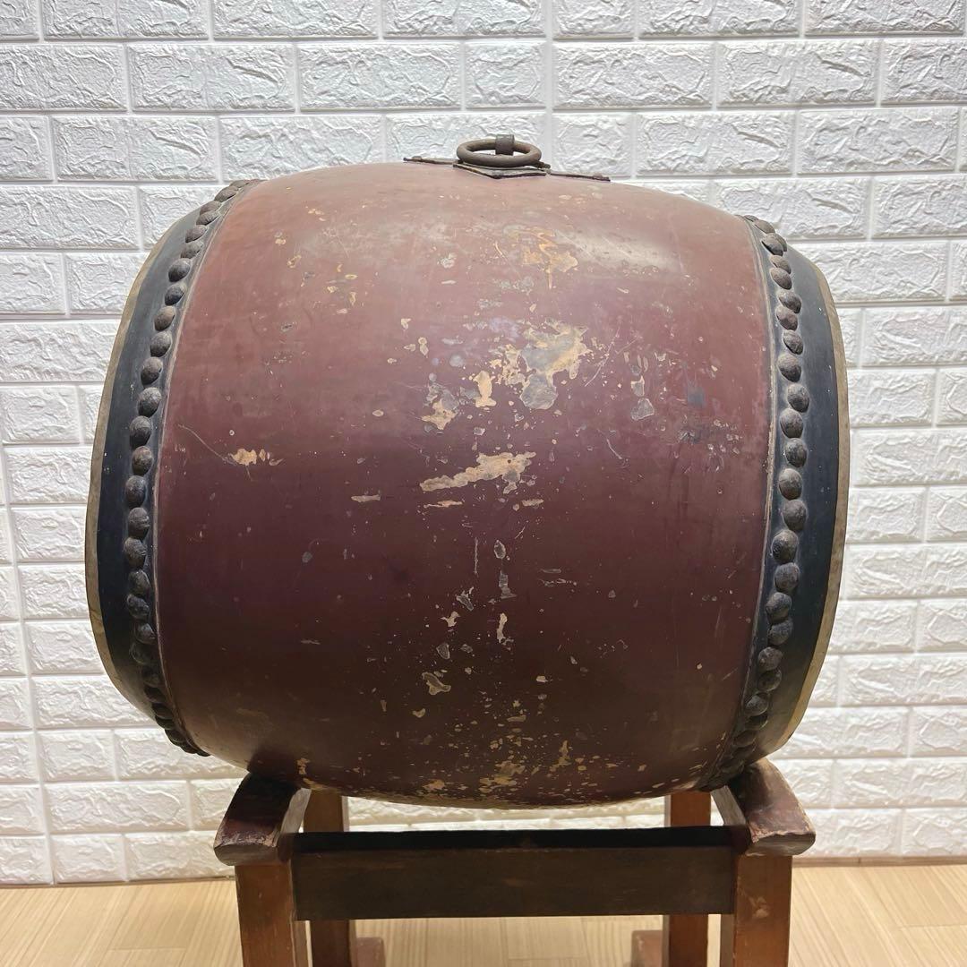 和太鼓 長胴太鼓 和楽器 お祭り 1尺3寸 くり抜き胴 アンティーク レトロ