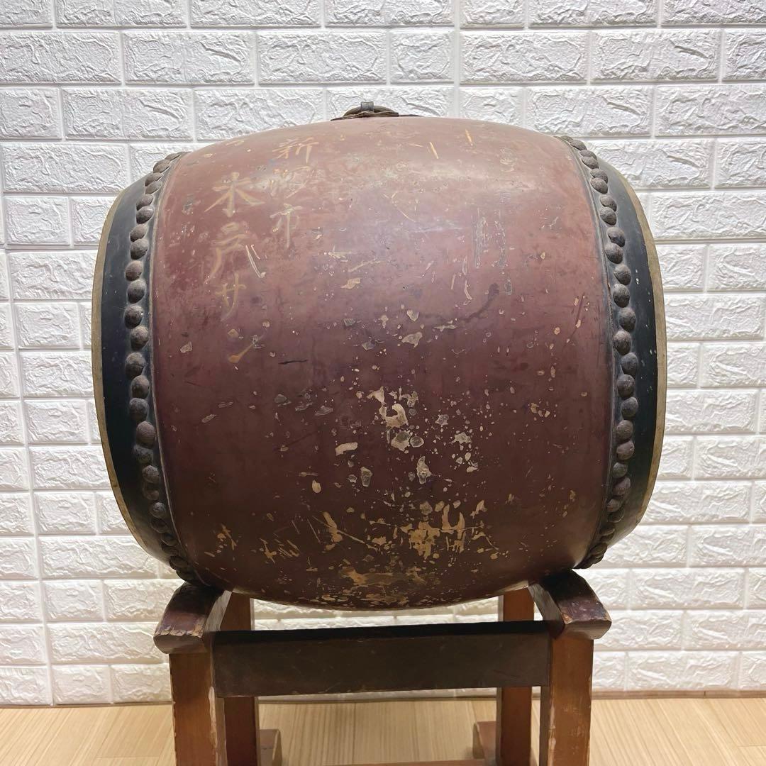 和太鼓 長胴太鼓 和楽器 お祭り 1尺3寸 くり抜き胴 アンティーク レトロ