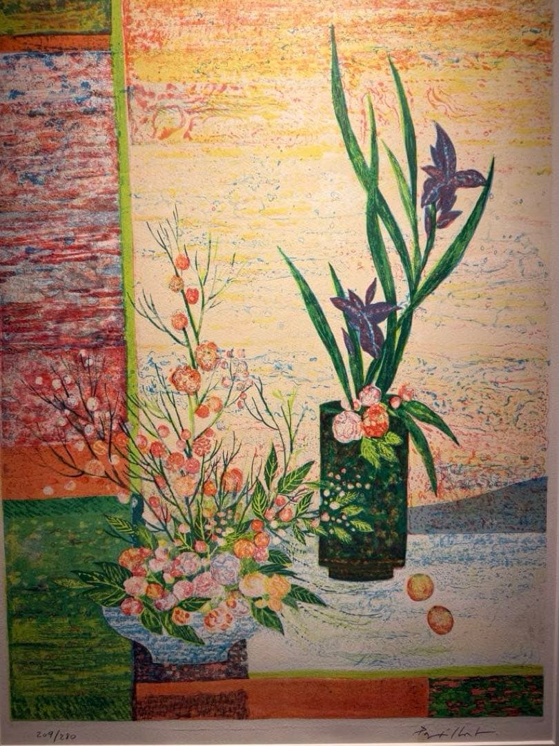 【静物画】lithograph 直筆サインEdition