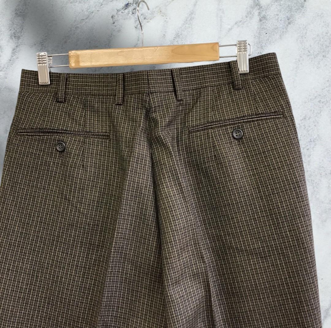 新品『Pringle』パンツ【M】ブラウン 茶　チェック　ゴルフ　日本製