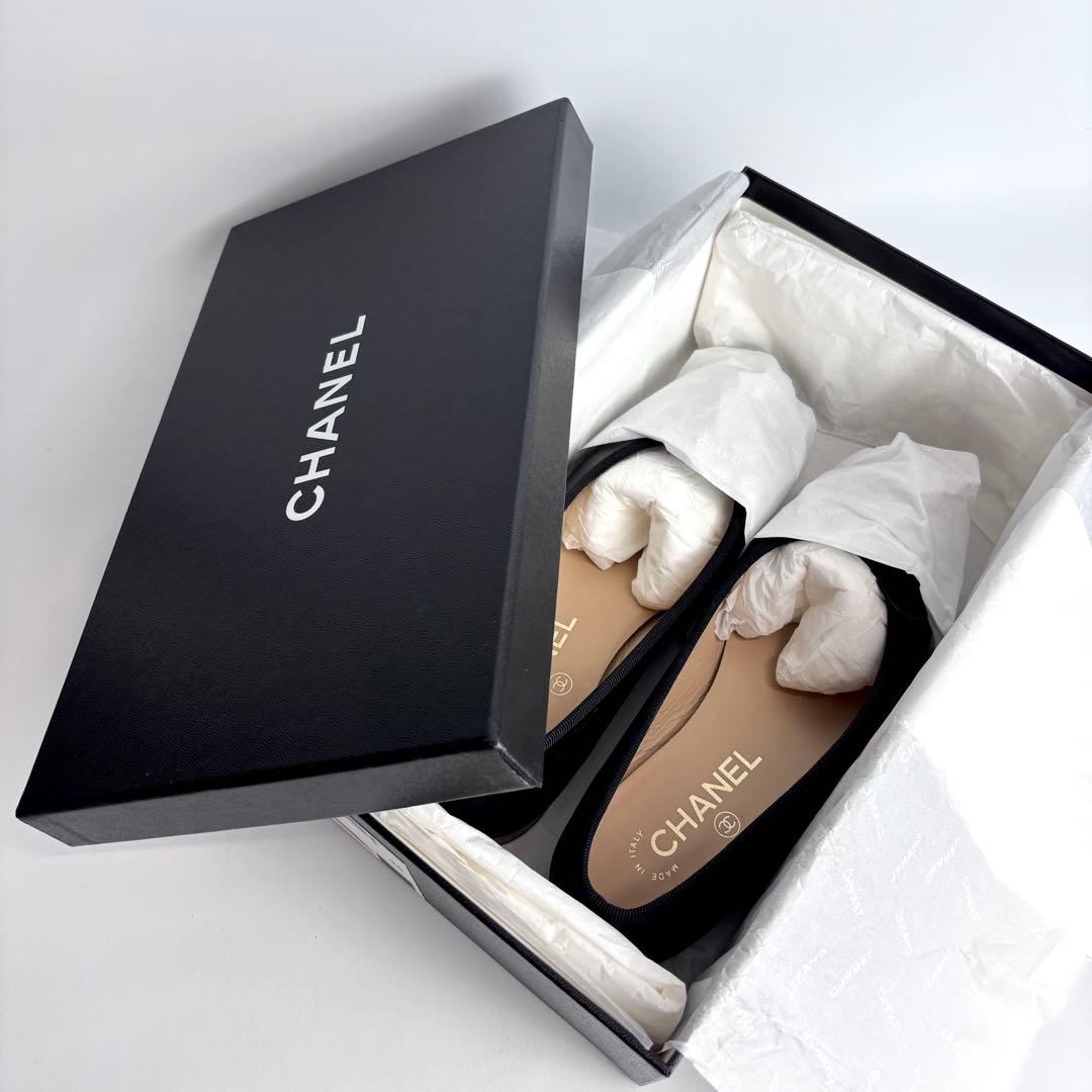 【極美品】CHANEL シャネル バレリーナ バレエシューズ エナメル 23cm
