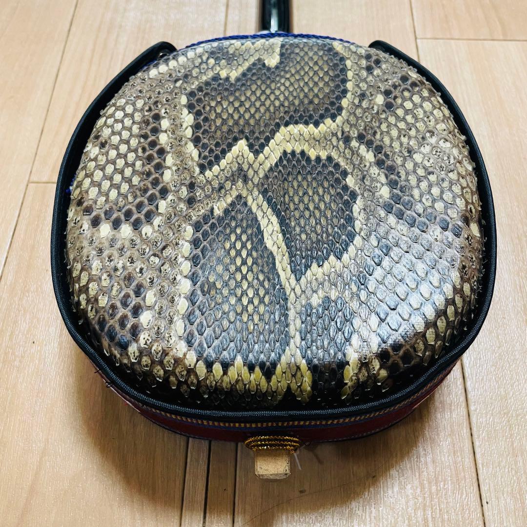 三線　沖縄　ヘビ　蛇皮　本蛇皮