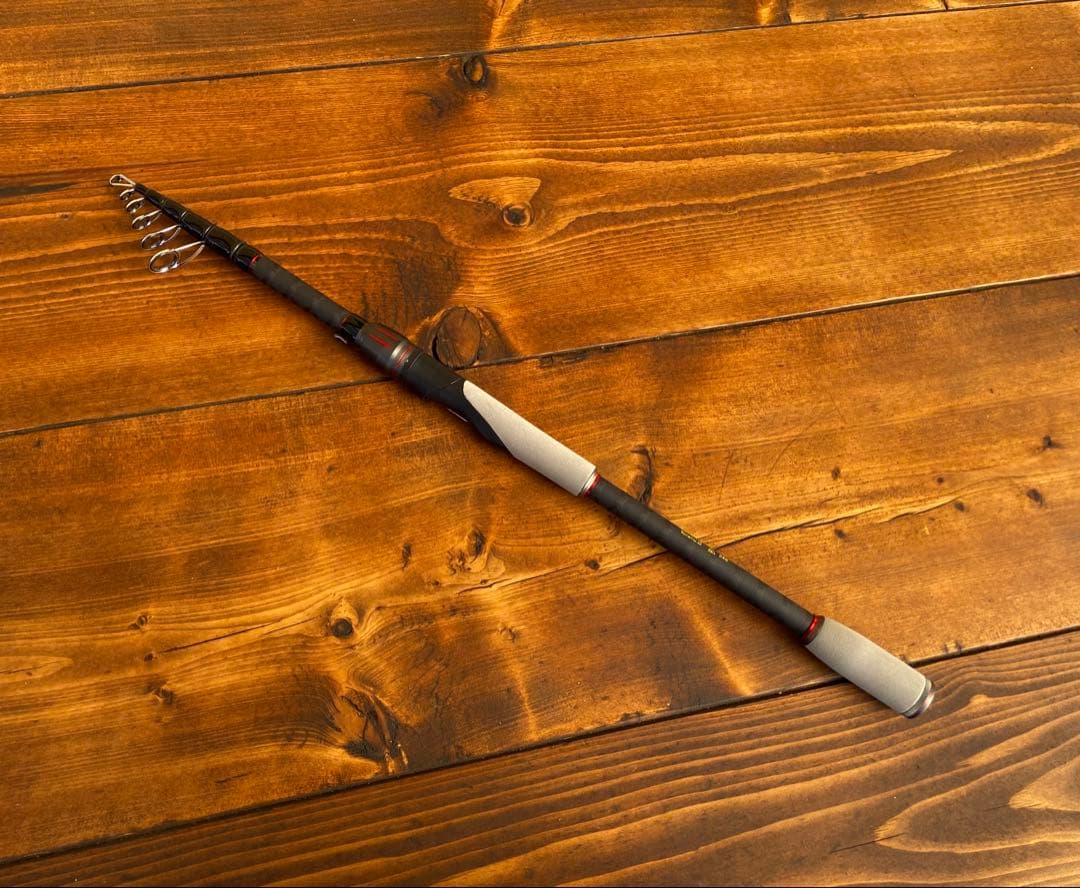 8ft 240cm スピニングロッド　テレスコロッド　シーバス　エギング　グレー
