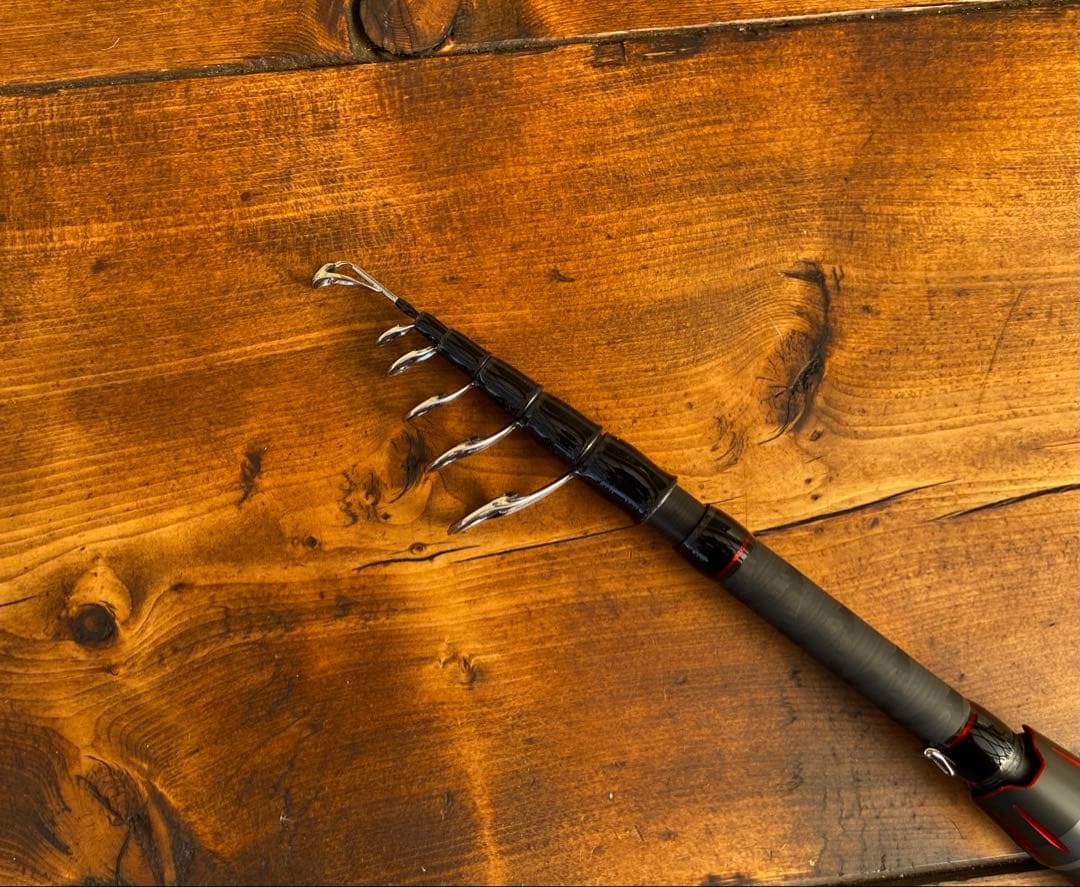 8ft 240cm スピニングロッド　テレスコロッド　シーバス　エギング　グレー