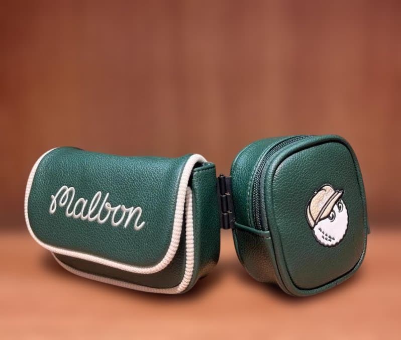 Malbon ミニポーチ ゴルフ ボールケース 防水 軽量 ギフトBOX付き