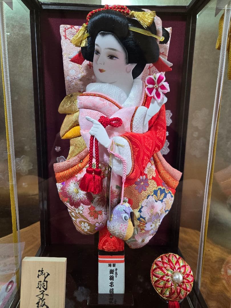 【一点限り】正月飾り　羽子板　ケース飾り　※閉店セール　H39