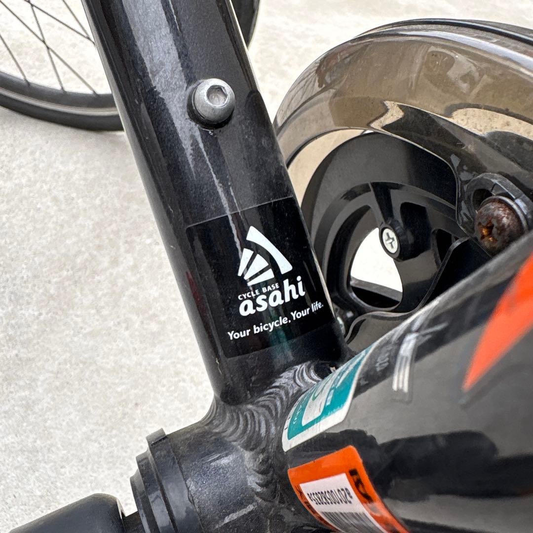 【大阪引き取り限定】asahi 22インチ 子供用自転車 前カゴ付き 黒