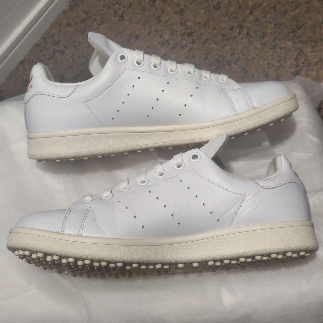 【美品】adidas stansmith レザー スパイクレス ゴルフシューズ