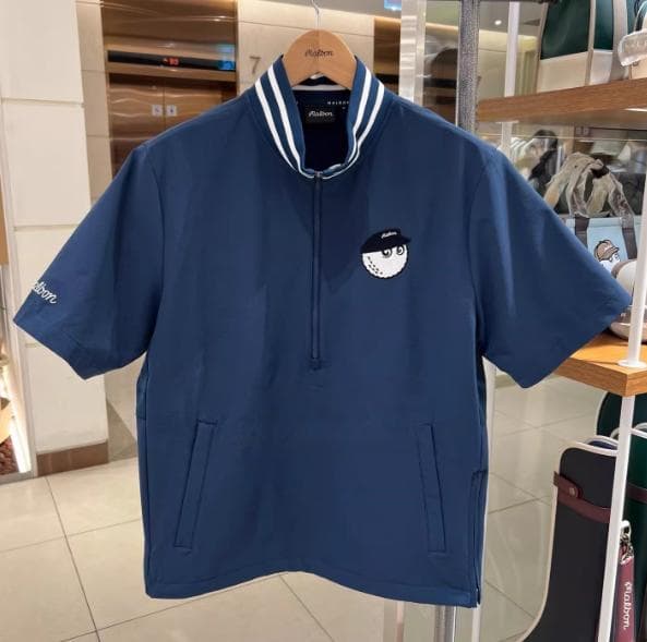 Malbonゴルフウェア半袖トップス 立ち襟 ロゴ入り人気完売モデル シンプル✨