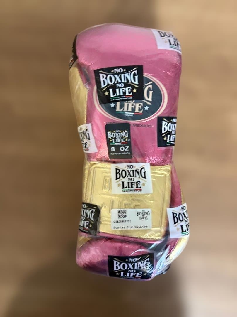 NO BOXING NO LIFE ボクシンググローブ 8oz ピンク/ゴールド