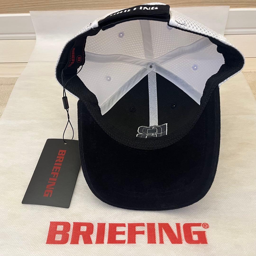 新品★BRIEFING PILE INITIAL EMB CAP 黒×白 フリー