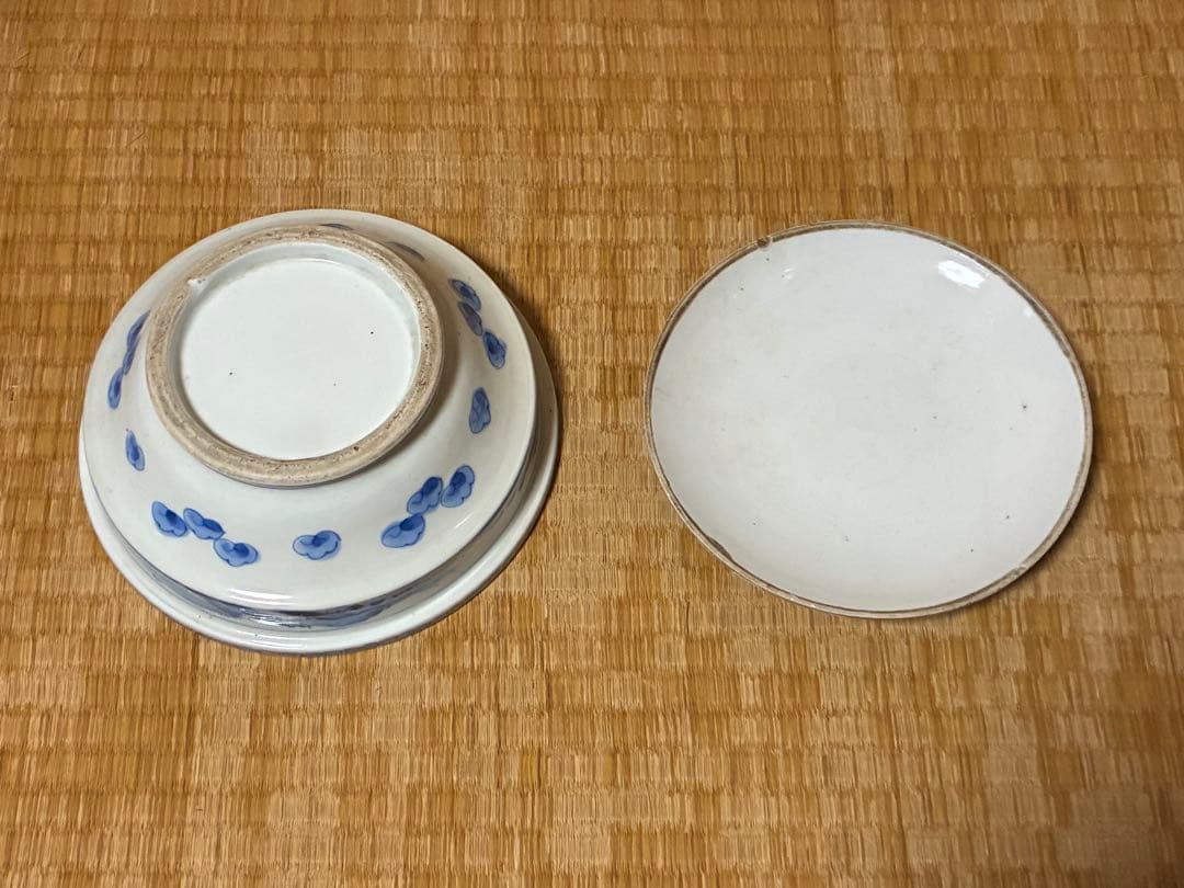 古伊万里 伊万里 染付 風景紋 蓋物 時代物