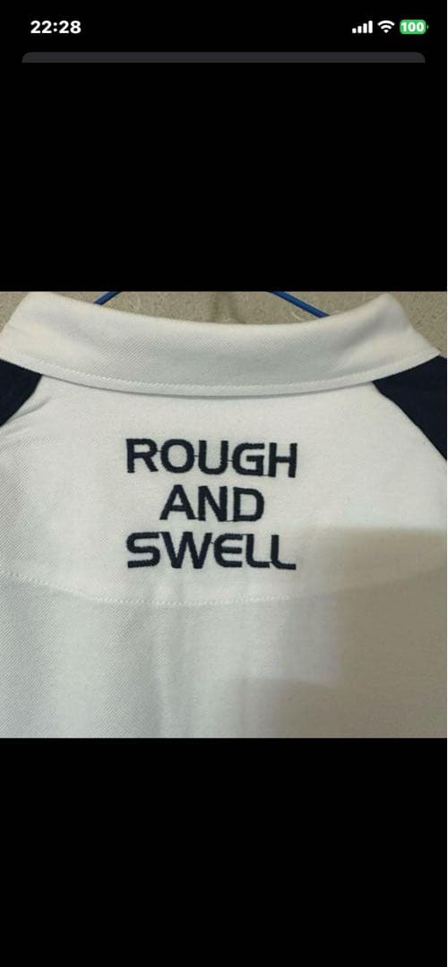 ROUGH AND SWELL 長袖シャツ ホワイト/ネイビー