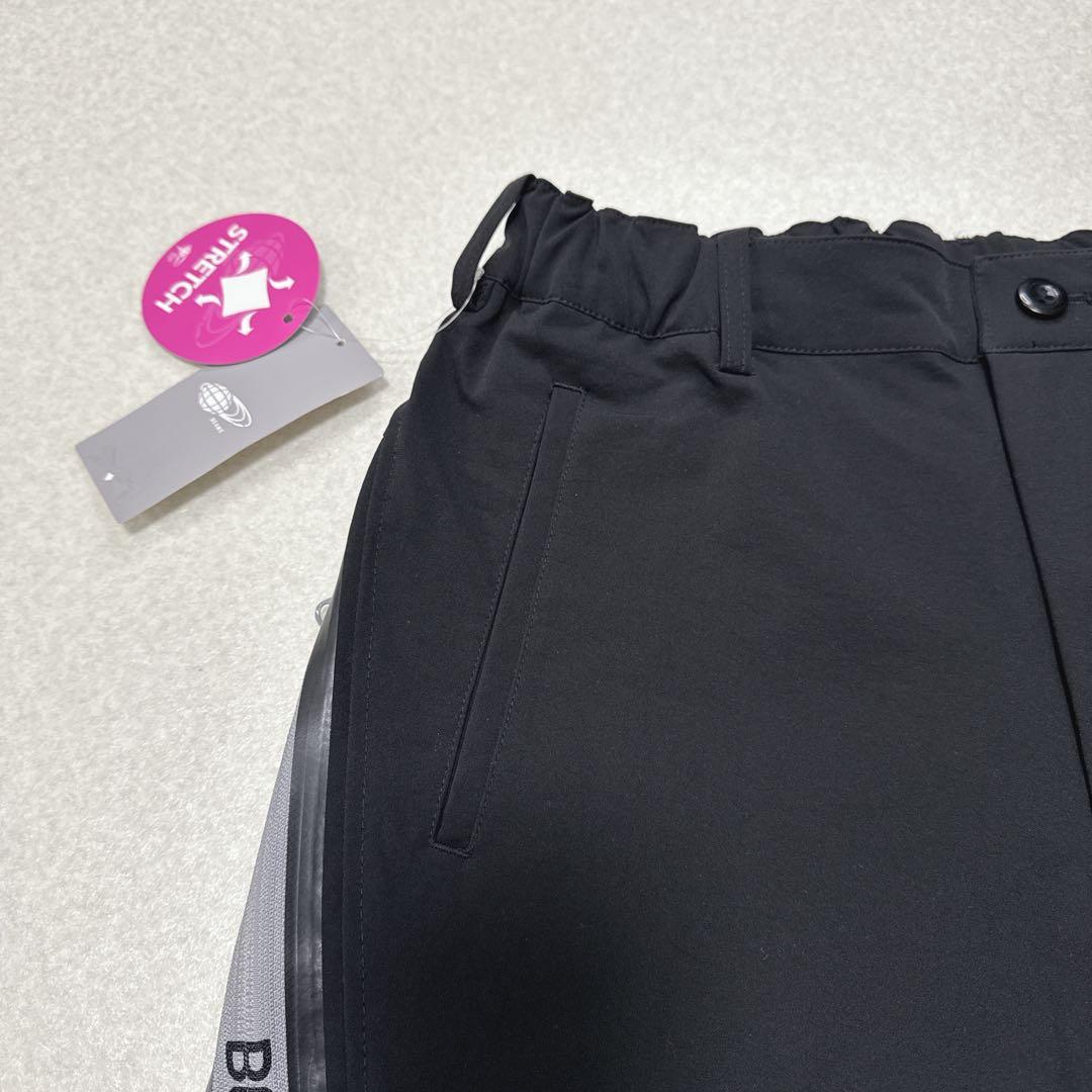 新品タグ⭐️BEAMS GOLF ストレッチパンツ ロゴジップ ブラック S