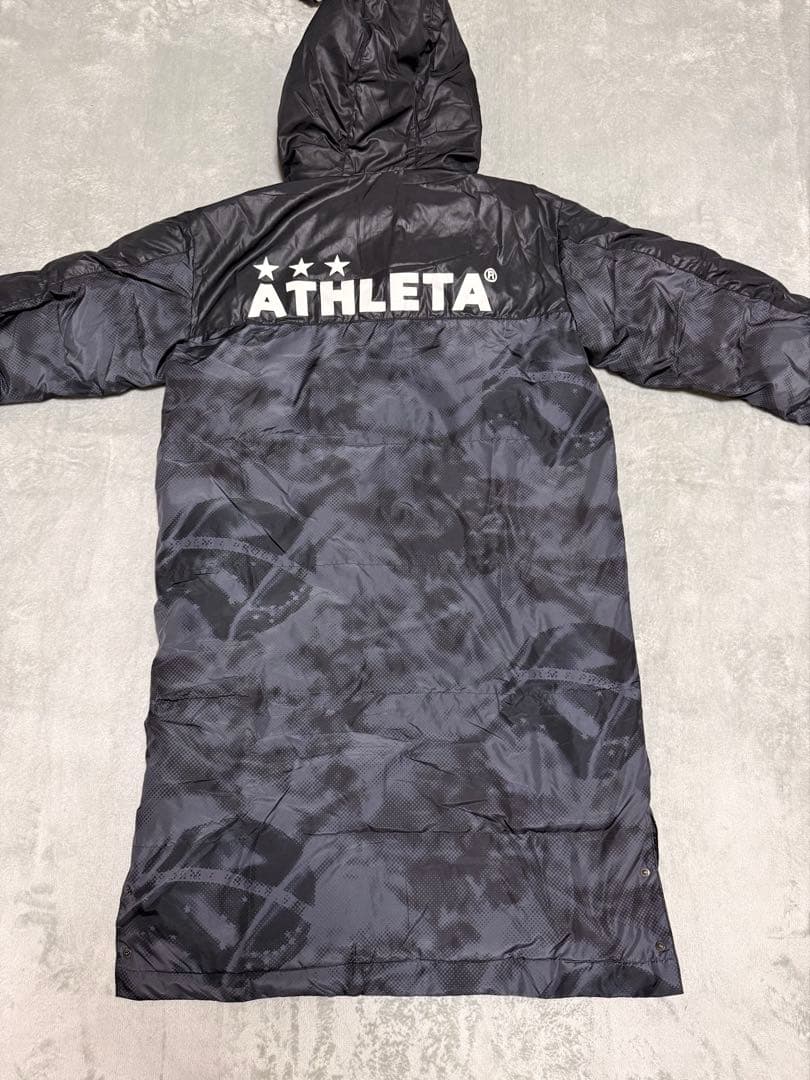 ATHLETA ブラック 中綿ロングベンチコート Lサイズ 美品！ 値下げ交渉可