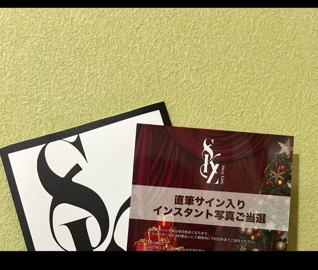 Straykids スンミン 直筆サイン入りチェキ ラントレ当選品