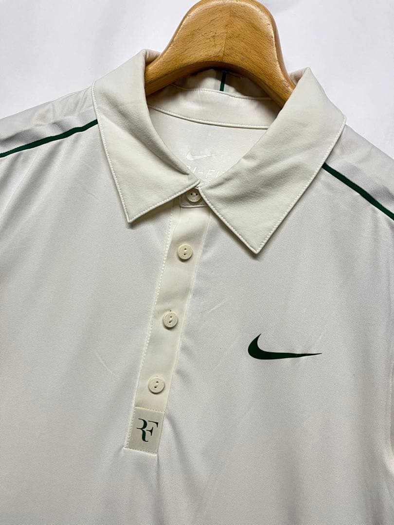 良好 NIKE ナイキテニス フェデラー セットアップ 上下セット 白 M&L