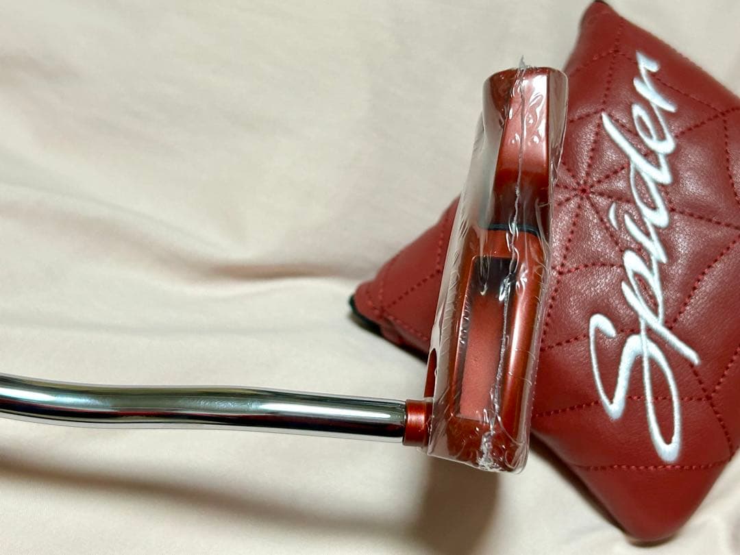 新品 スパイダー レッド パター ダブルベンド 35インチ カバー付き
