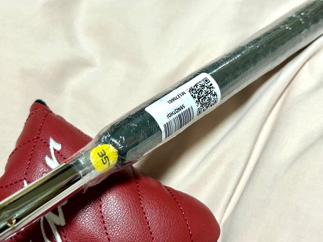 新品 スパイダー レッド パター ダブルベンド 35インチ カバー付き