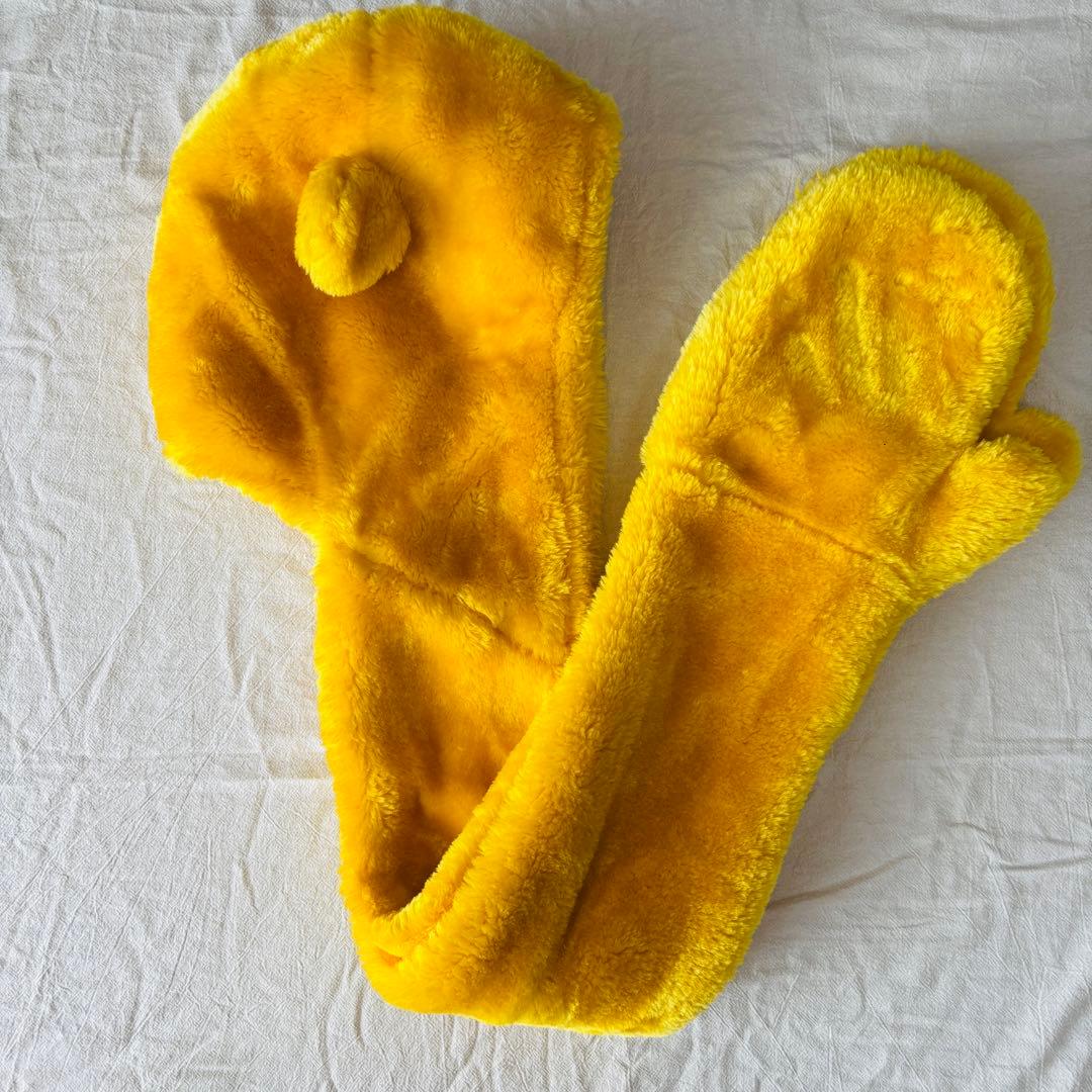 美品 レア くまのプーさん ディズニー マフラーキャップ