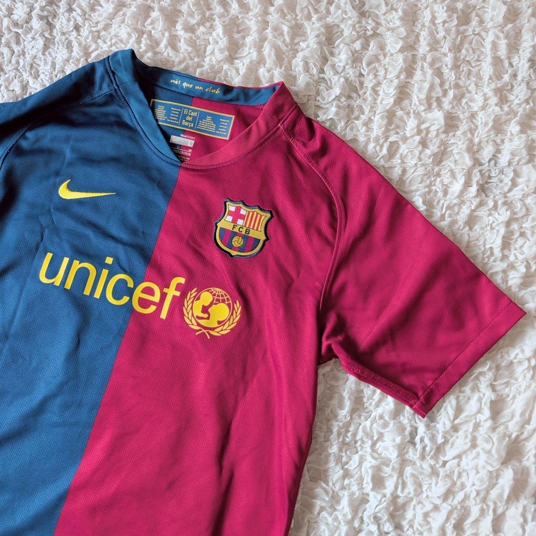 NIKE FCバルセロナ 08/09 ゲームシャツ メッシ キッズL