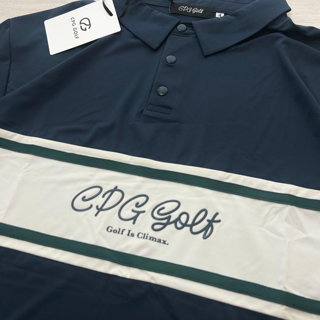 新品　CPG GOLF ポロシャツ　長袖　ネイビー　春夏　速乾　サイズ4