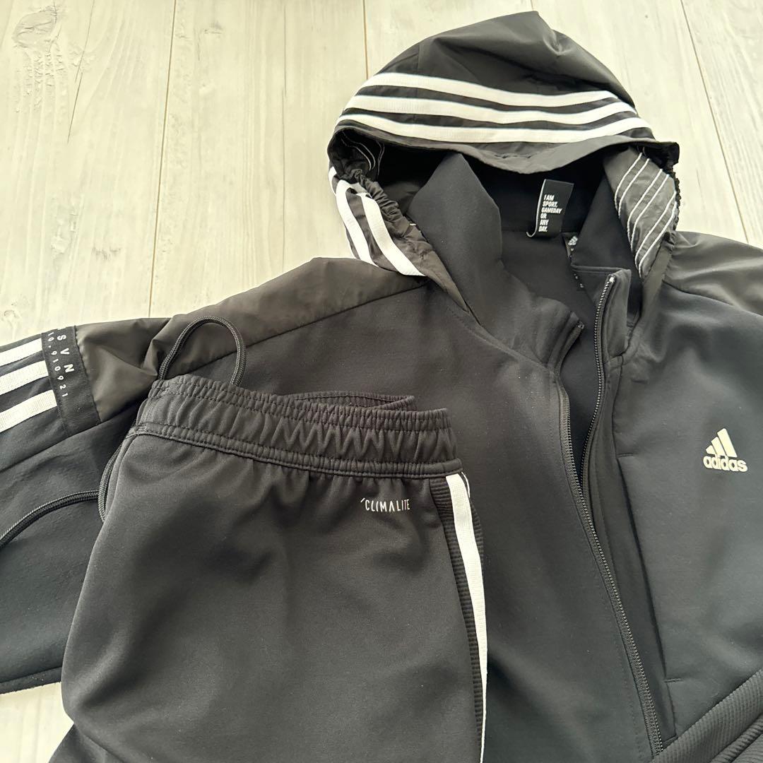 adidas ブラック ジャージセット