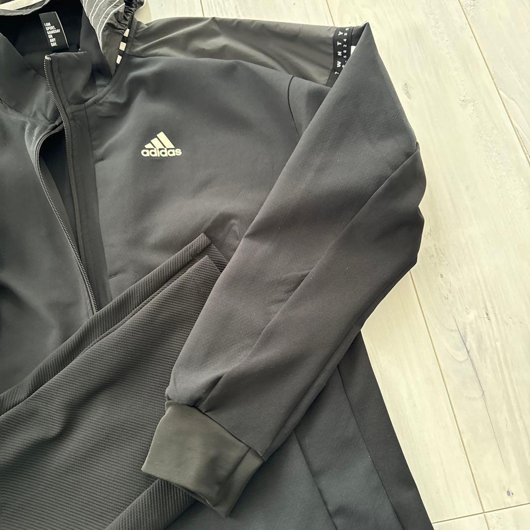 adidas ブラック ジャージセット