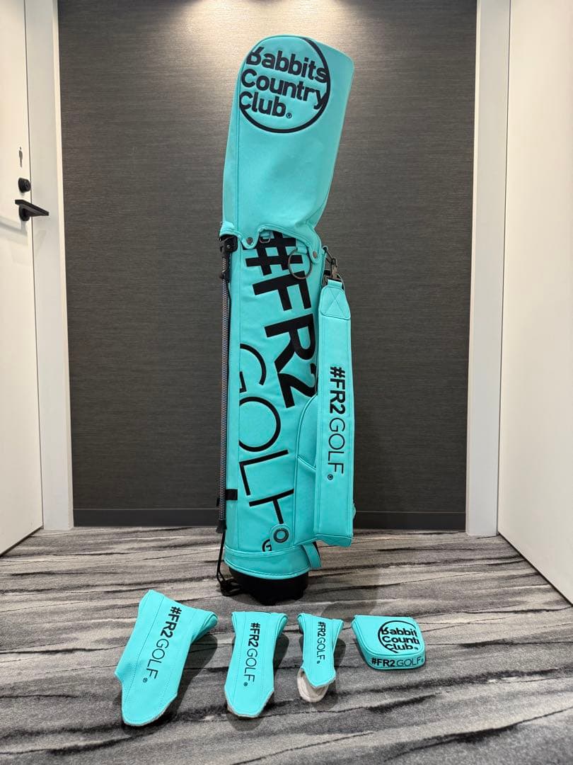 【極美品】FR2GOLF 沖縄限定キャディバッグ＆カバーセット ターコイズブルー