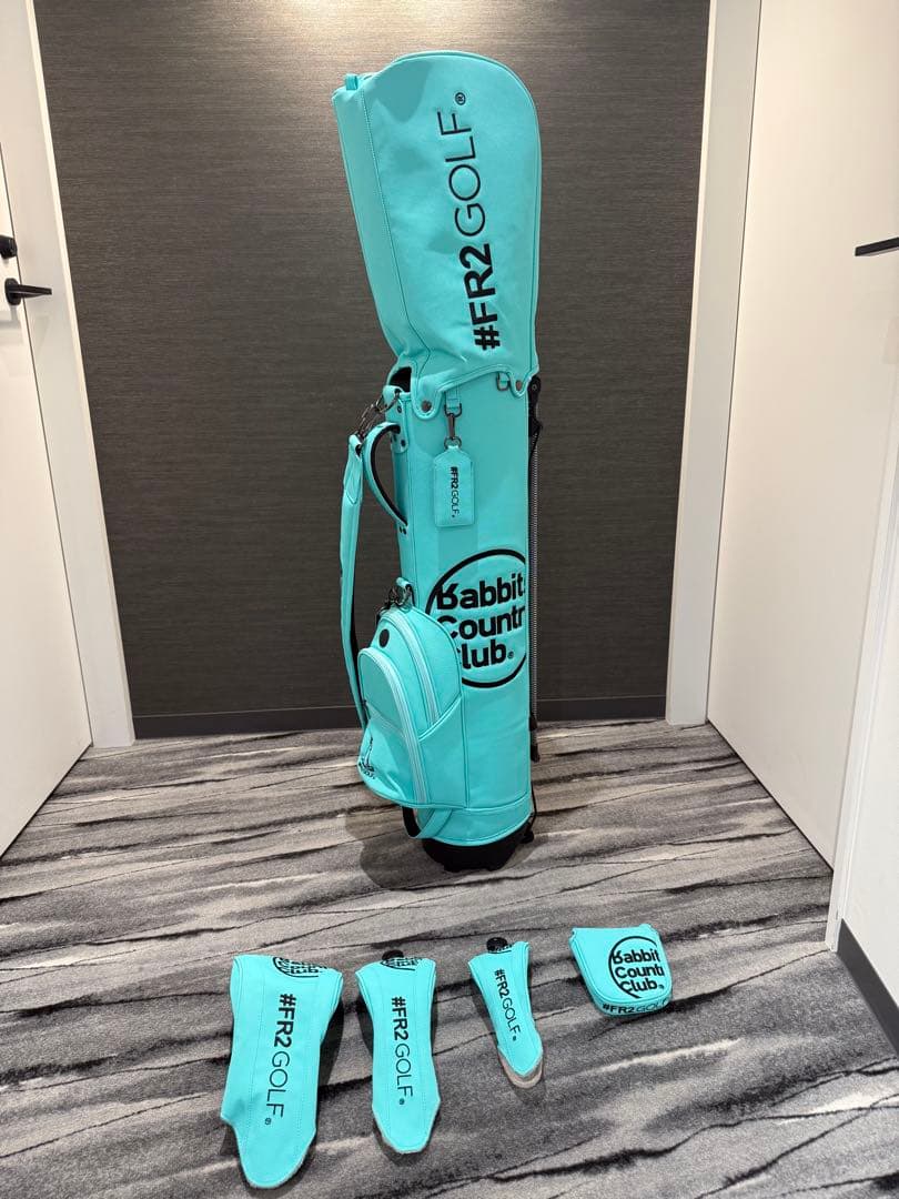 【極美品】FR2GOLF 沖縄限定キャディバッグ＆カバーセット ターコイズブルー