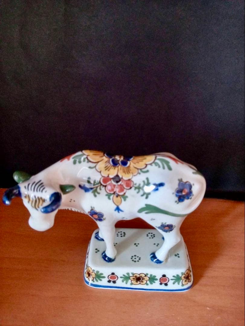  Delft ロイヤルデルフト オランダ　陶器　牛　赤絵