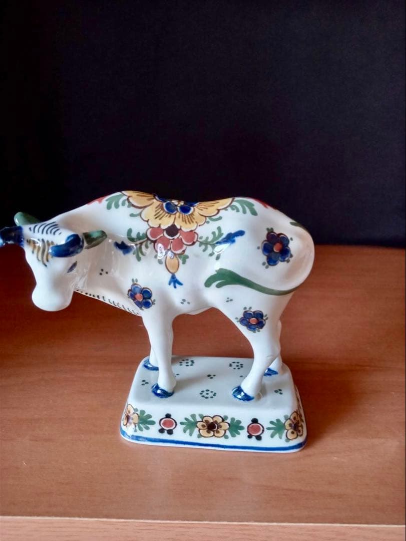  Delft ロイヤルデルフト オランダ　陶器　牛　赤絵