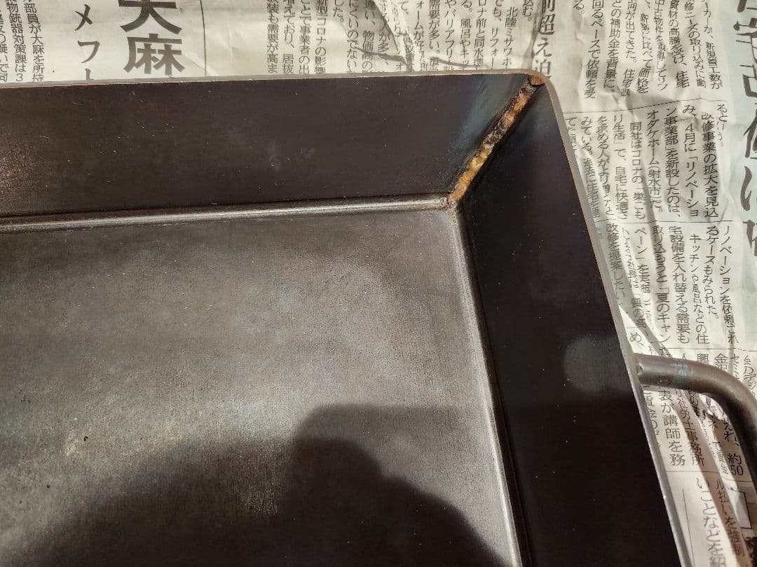 美品 AZUMOA 極厚鉄板 厚さ6ｍｍ フライパン アウトドア アウトドアギア