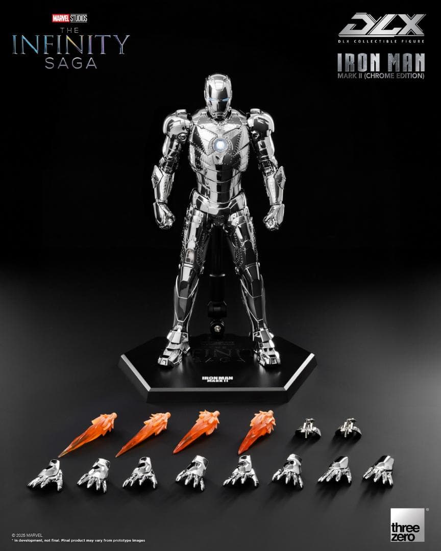 threezero DLX アイアンマン マーク2 クローム 3Z0924